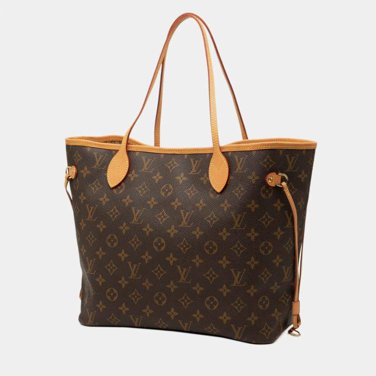 Pre Owned Louis Vuitton Brown Monogram Neverfull MM