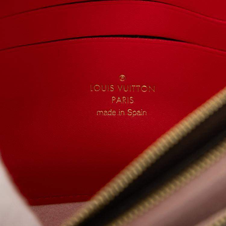 Pre Owned Louis Vuitton Brown Monogram Blooming Flowers Double Zip Pochette