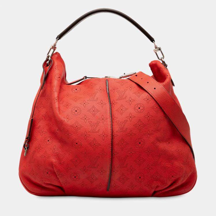 Pre Owned Louis Vuitton Red Monogram Mahina Selene MM