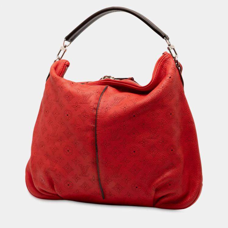 Pre Owned Louis Vuitton Red Monogram Mahina Selene MM