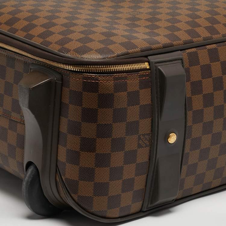 Pre Owned Louis Vuitton Pegase 55 Damier Ebene Canvas Luggage