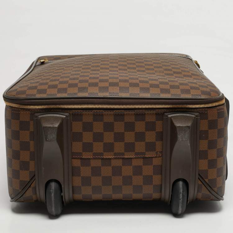 Pre Owned Louis Vuitton Pegase 55 Damier Ebene Canvas Luggage