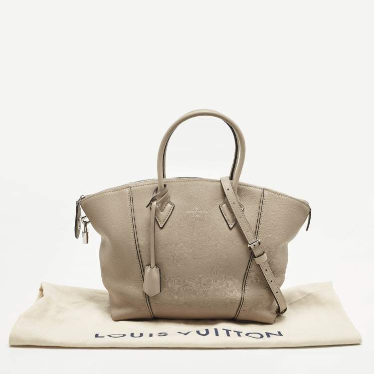 Pre Owned Louis Vuitton Soft Lockit PM Galet Leather Bag