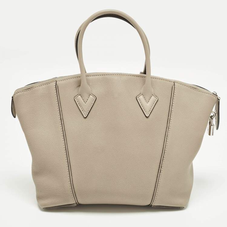 Pre Owned Louis Vuitton Soft Lockit PM Galet Leather Bag