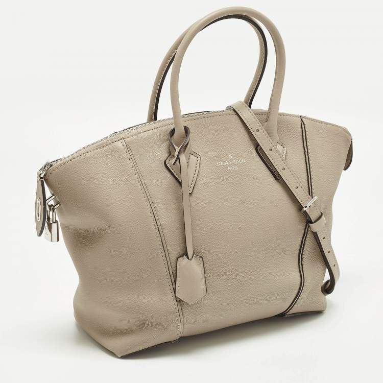 Pre Owned Louis Vuitton Soft Lockit PM Galet Leather Bag