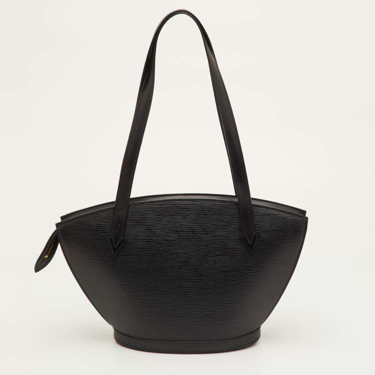 Pre Owned Louis Vuitton Saint Jacques PM Black Epi Leather Bag