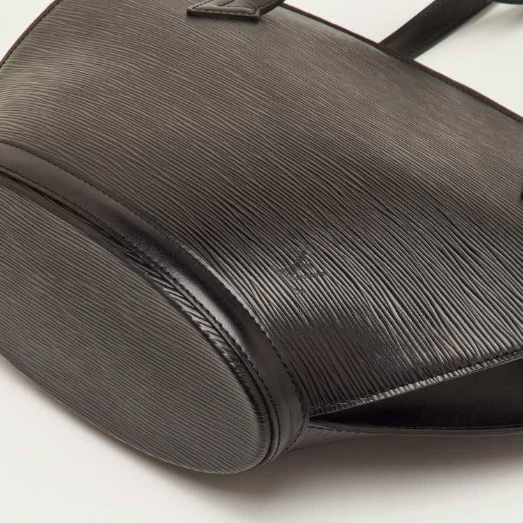 Pre Owned Louis Vuitton Saint Jacques PM Black Epi Leather Bag