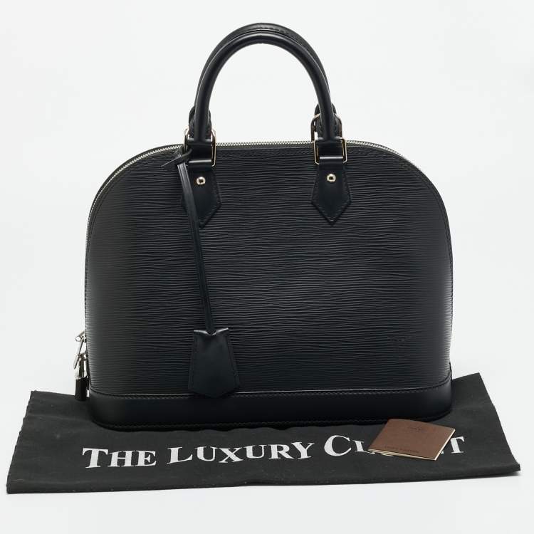 Pre Owned Louis Vuitton Alma PM Black Epi Leather Bag