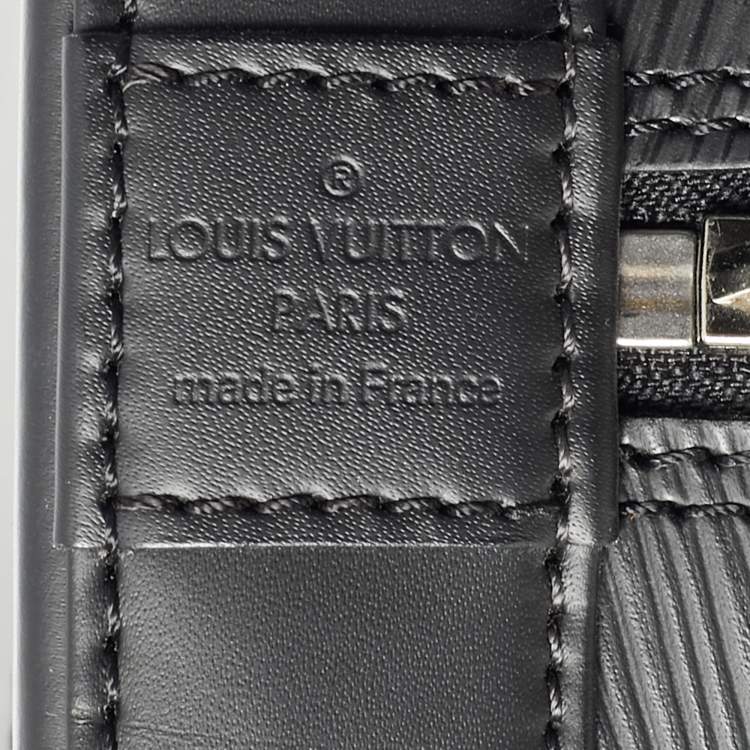 Pre Owned Louis Vuitton Alma PM Black Epi Leather Bag