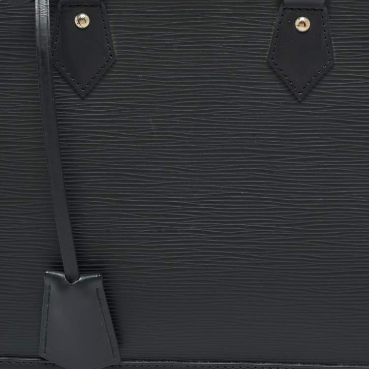 Pre Owned Louis Vuitton Alma PM Black Epi Leather Bag