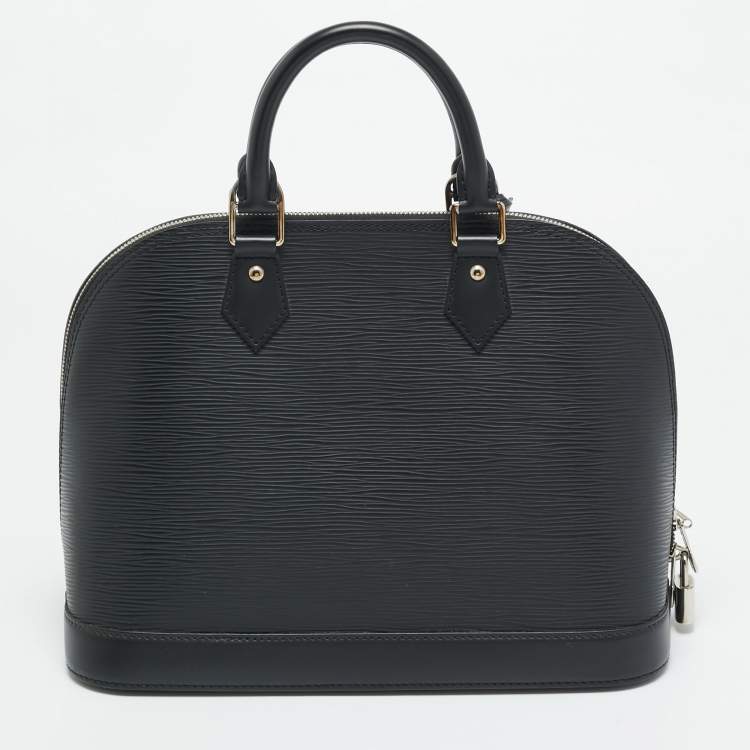 Pre Owned Louis Vuitton Alma PM Black Epi Leather Bag