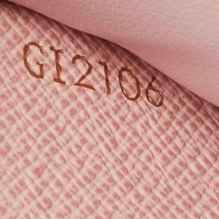 Pre Owned Louis Vuitton Clemence Damier Azur Canvas Wallet