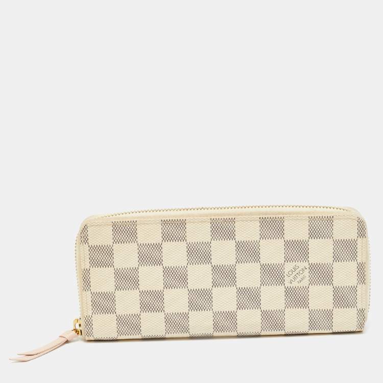 Pre Owned Louis Vuitton Clemence Damier Azur Canvas Wallet