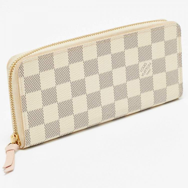 Pre Owned Louis Vuitton Clemence Damier Azur Canvas Wallet