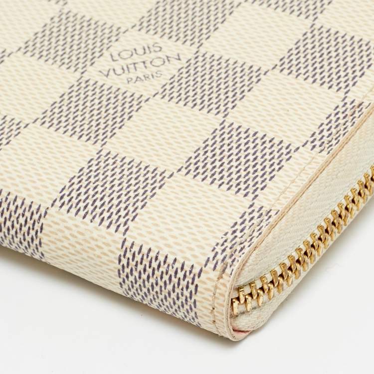 Pre Owned Louis Vuitton Clemence Damier Azur Canvas Wallet