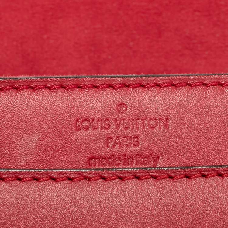 Pre Owned Louis Vuitton Chain Louise GM Hibiscus Leather Bag
