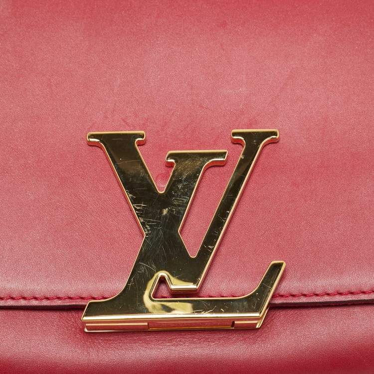 Pre Owned Louis Vuitton Chain Louise GM Hibiscus Leather Bag