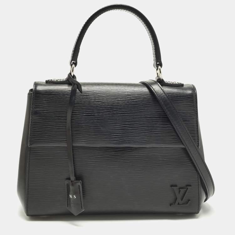 Pre Owned Louis Vuitton Cluny BB Black Epi Leather Bag