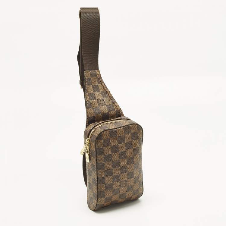 Pre Owned Louis Vuitton Geronimo Damier Ebene Canvas Bag
