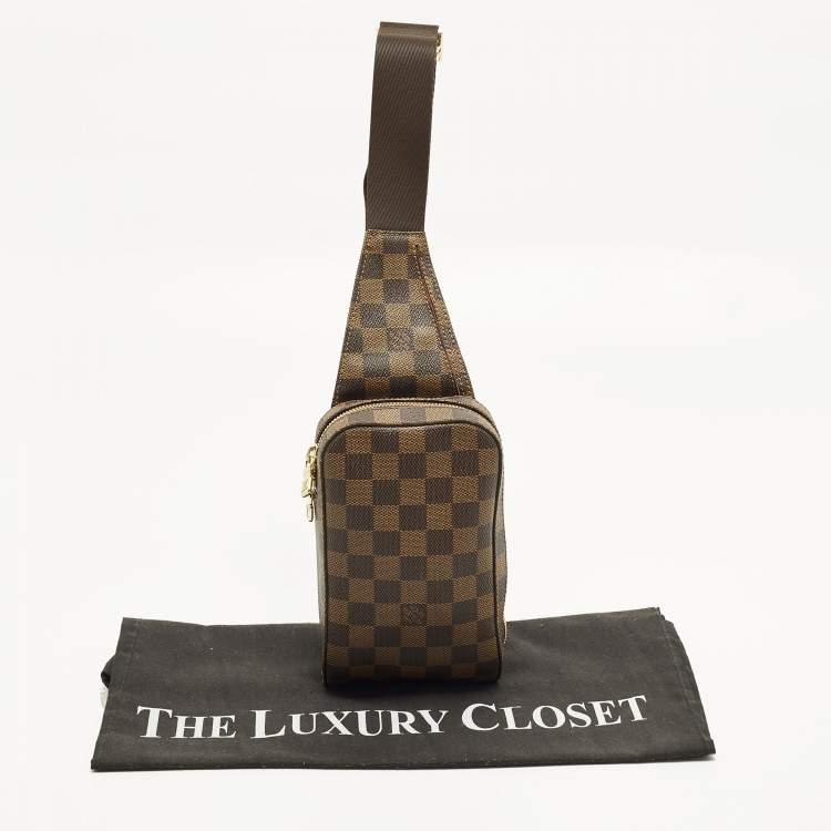 Pre Owned Louis Vuitton Geronimo Damier Ebene Canvas Bag