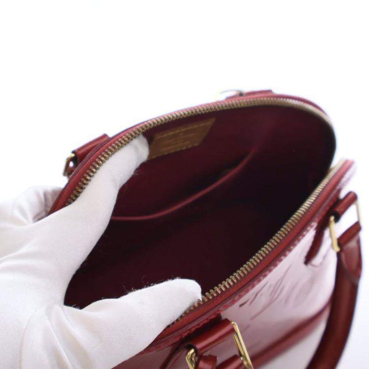 Pre Owned Louis Vuitton Monogram Vernis Alma BB