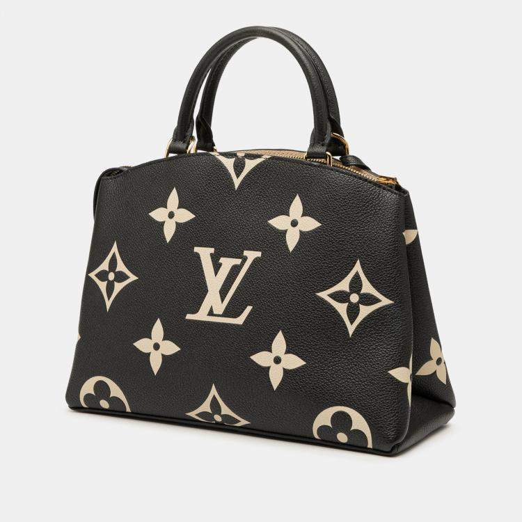 Pre Owned Louis Vuitton Black Brown Bicolor Monogram Empreinte Giant Petit Palais