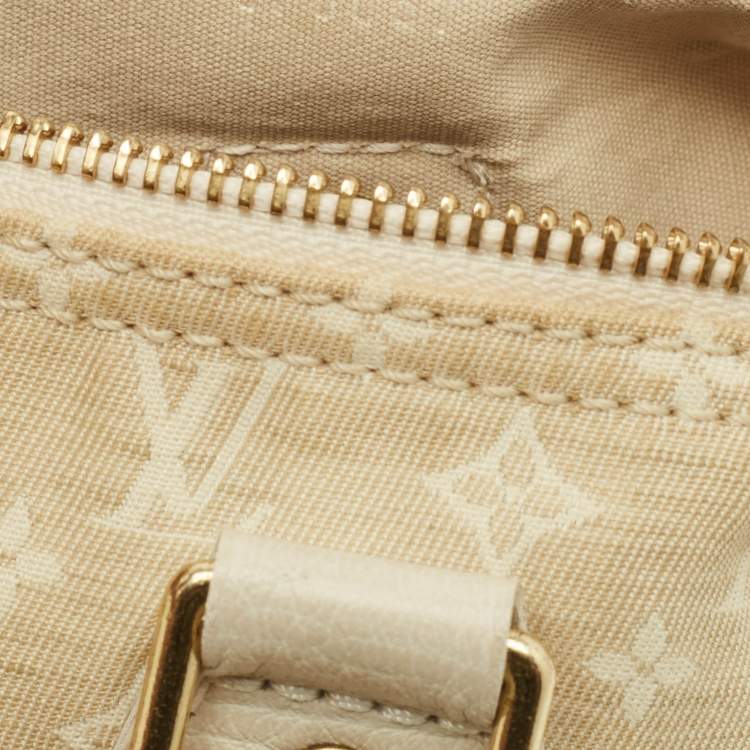 Pre Owned Louis Vuitton Speedy 30 Dune Monogram Mini Lin Canvas Bag