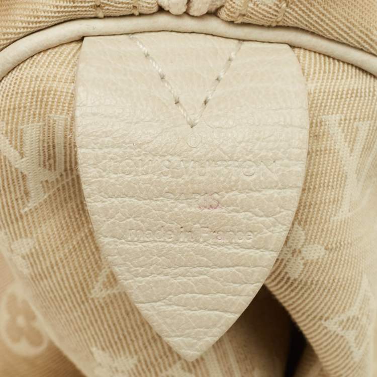 Pre Owned Louis Vuitton Speedy 30 Dune Monogram Mini Lin Canvas Bag