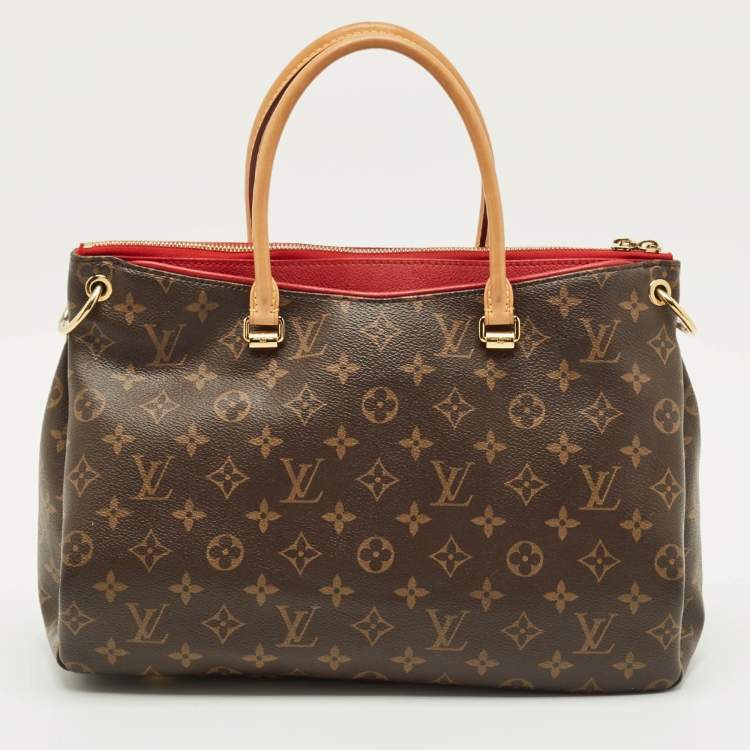 Pre Owned Louis Vuitton Pallas MM Cherry Monogram Canvas Bag