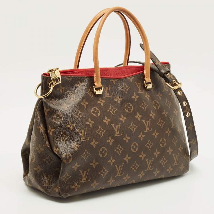 Pre Owned Louis Vuitton Pallas MM Cherry Monogram Canvas Bag