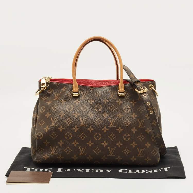Pre Owned Louis Vuitton Pallas MM Cherry Monogram Canvas Bag