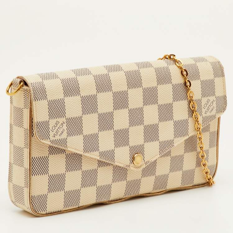 مملوكة مسبقًا Louis Vuitton Pochette Félicie Damier Azur Canvas Bag
