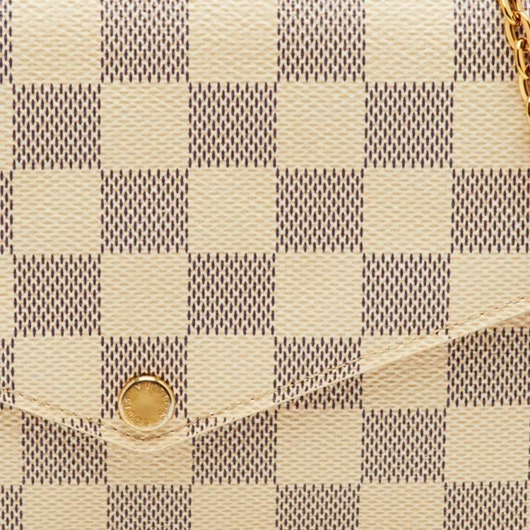 مملوكة مسبقًا Louis Vuitton Pochette Félicie Damier Azur Canvas Bag