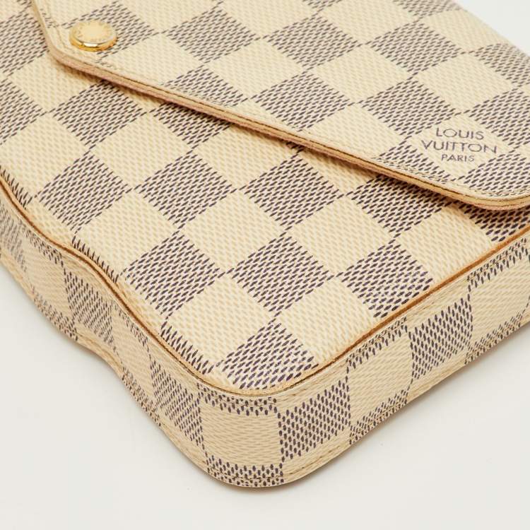 مملوكة مسبقًا Louis Vuitton Pochette Félicie Damier Azur Canvas Bag