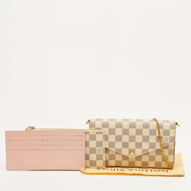 مملوكة مسبقًا Louis Vuitton Pochette Félicie Damier Azur Canvas Bag