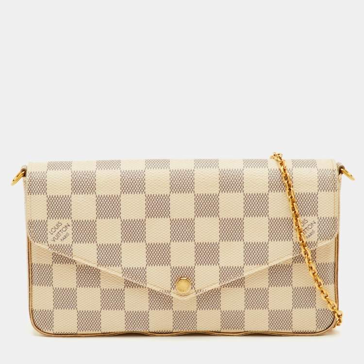 مملوكة مسبقًا Louis Vuitton Pochette Félicie Damier Azur Canvas Bag