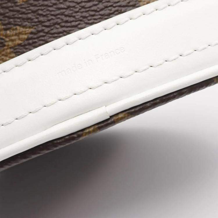 Pre Owned Louis Vuitton Monogram Nano Brown White Leather Shoulder Bag