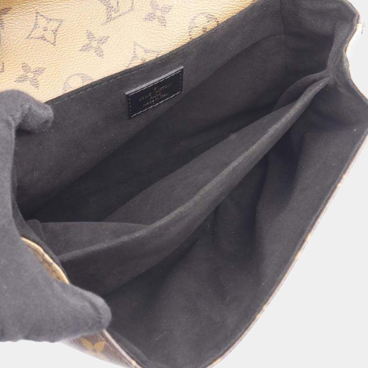 Pre Owned Louis Vuitton Pochette Metis MM Monogram Reverse Canvas Crossbody Bag