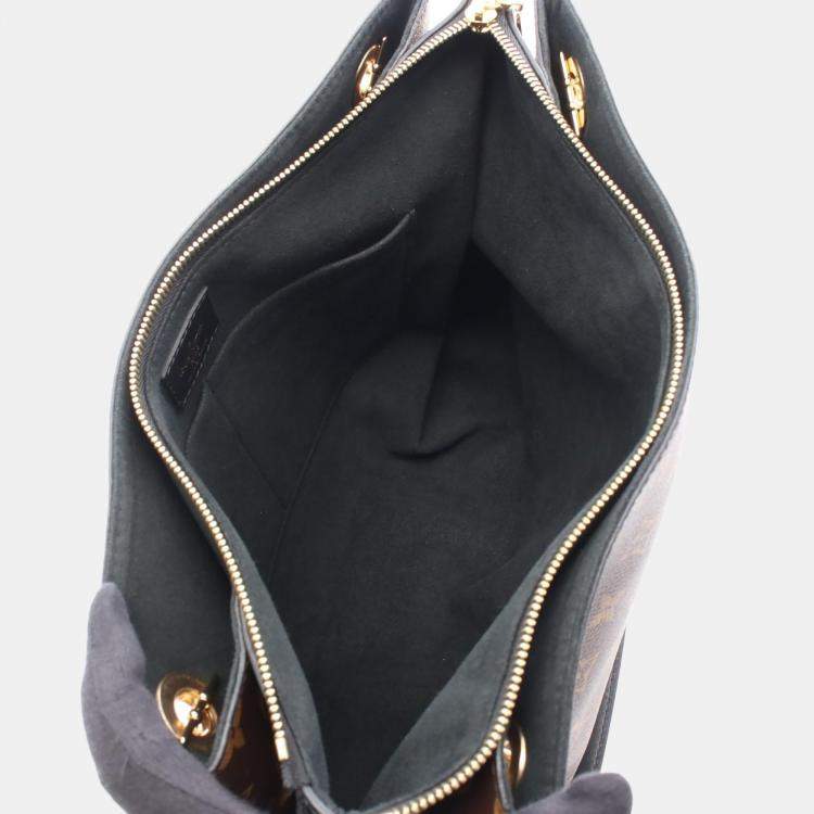 Pre Owned Louis Vuitton Surene MM Black Monogram Canvas Shoulder Bag