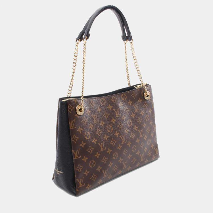 Pre Owned Louis Vuitton Surene MM Black Monogram Canvas Shoulder Bag
