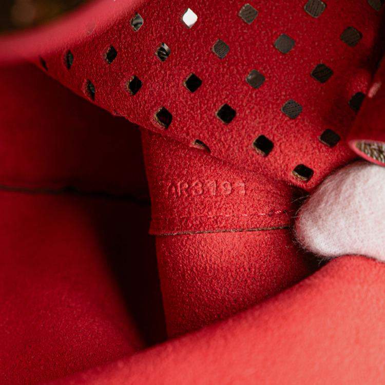 Pre Owned Louis Vuitton Brown Monogram Flore Saumur Clutch