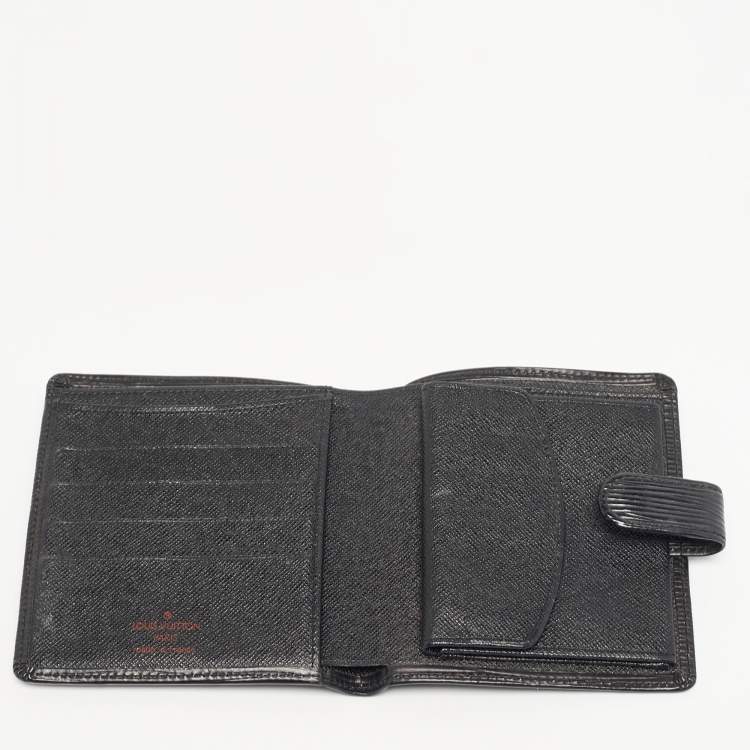 مملوكة مسبقًا Louis Vuitton Porte Billets Black Epi Leather Wallet