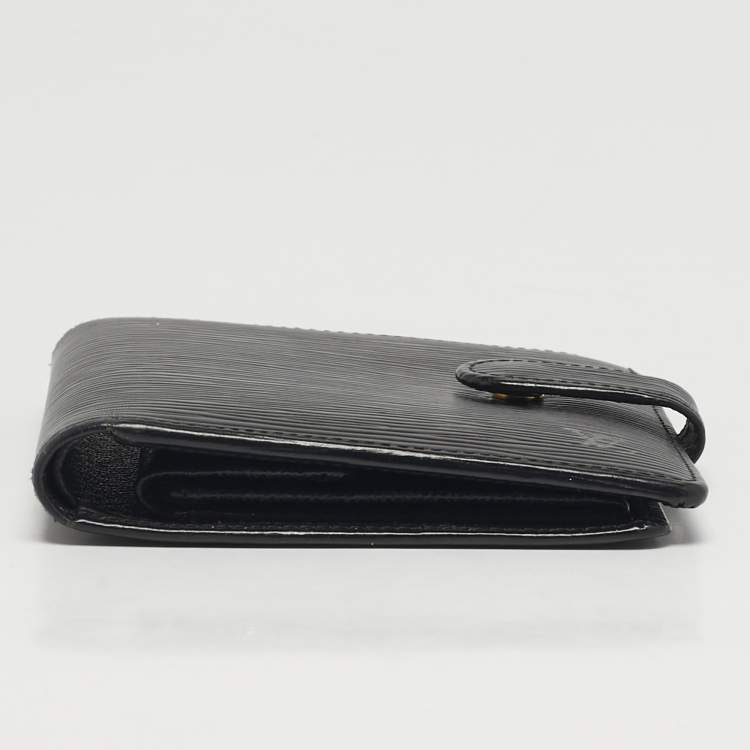 مملوكة مسبقًا Louis Vuitton Porte Billets Black Epi Leather Wallet