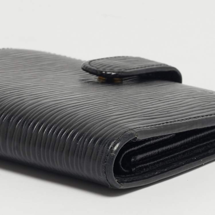 مملوكة مسبقًا Louis Vuitton Porte Billets Black Epi Leather Wallet