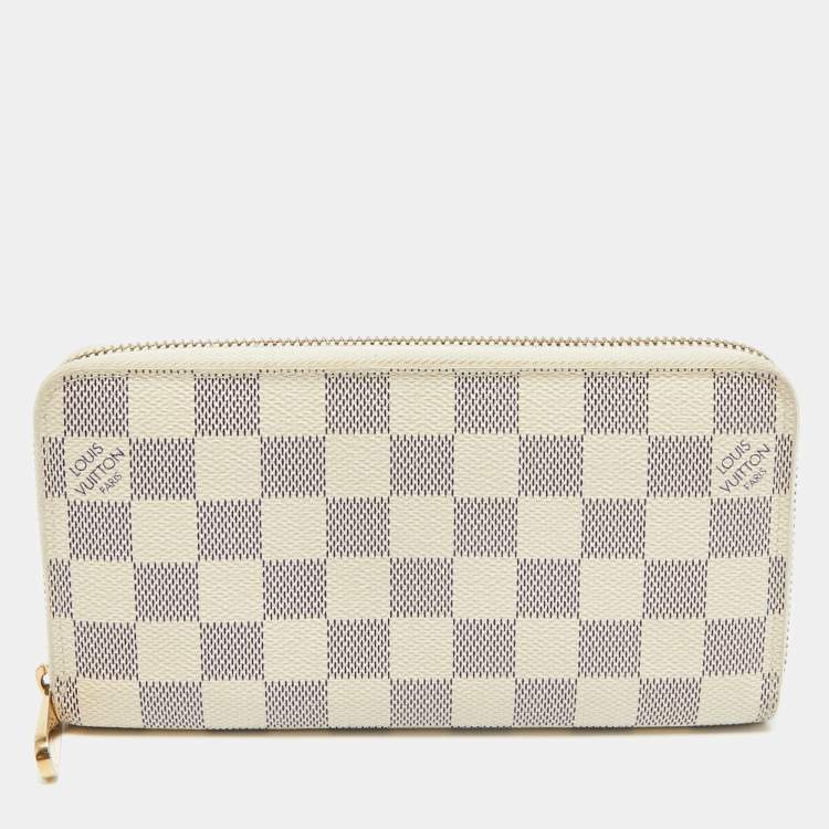 Pre Owned Louis Vuitton Damier Azur Canvas Zippy Wallet
