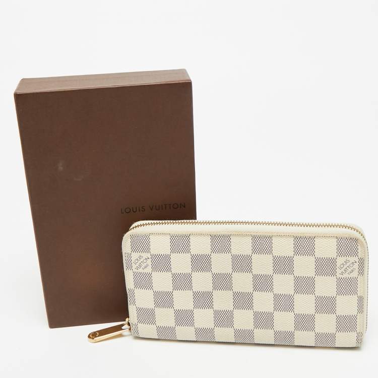 Pre Owned Louis Vuitton Damier Azur Canvas Zippy Wallet