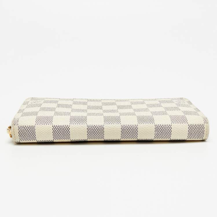 Pre Owned Louis Vuitton Damier Azur Canvas Zippy Wallet