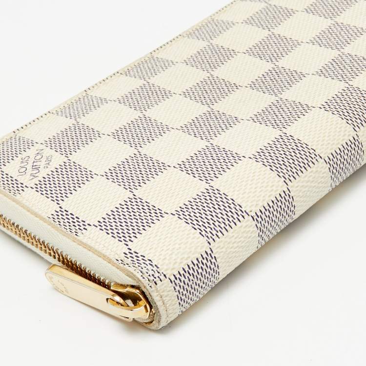 Pre Owned Louis Vuitton Damier Azur Canvas Zippy Wallet
