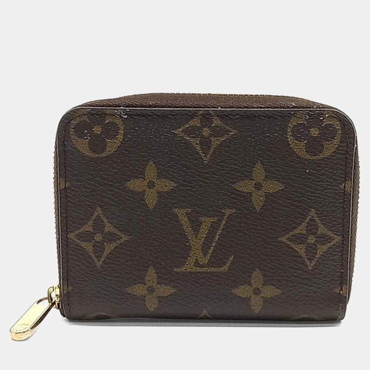 Pre Owned Louis Vuitton Brown Leather Coin Purse