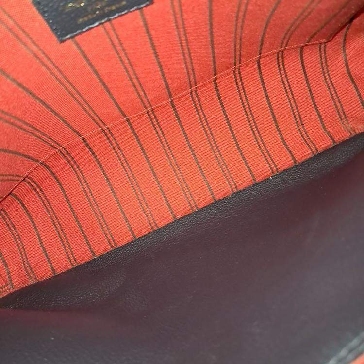 Pre Owned Louis Vuitton Navy Blue Leather Empreinte Montaigne MM